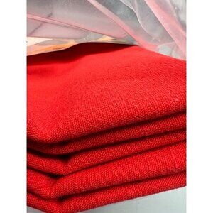 Vtg 60s Spectra Tablecloth Bold Red Elegant 60" X 86" Perma Press Easy Care